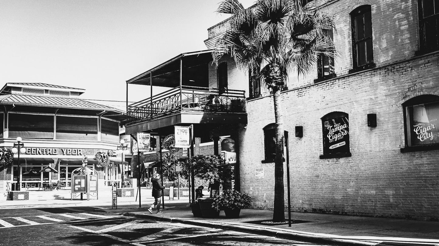 Postcards Streets of Legacy - The Iconic Heart of Ybor City | Set of 6 Black & White Photo Postcards